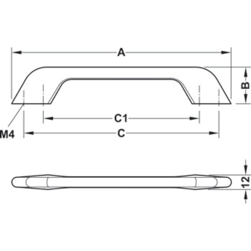 Kích thước tay nắm tủ 340mm H1510 Hafele 106.61.017 Kích thước tay nắm tủ 340mm H1510 Hafele 106.61.017