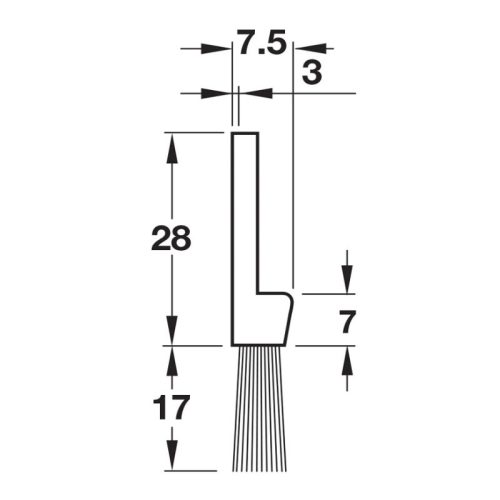 Kích thước thanh chắn bụi 1000mm Hafele DIY 489.97.712