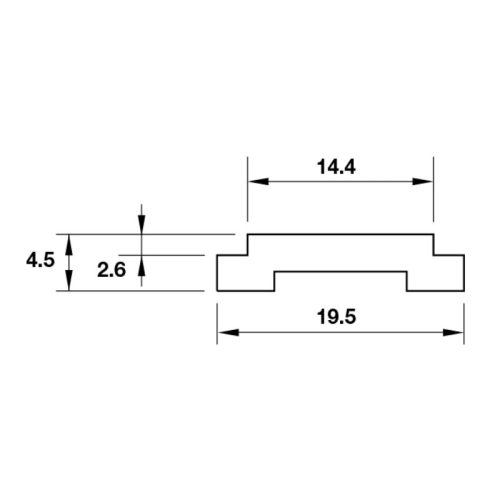Kích thước thanh truyền động 15-20mm Hafele 972.05.060