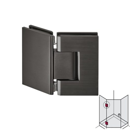 Lắp đặt bản lề kính - kính 135º màu đen Hafele 981.77.905