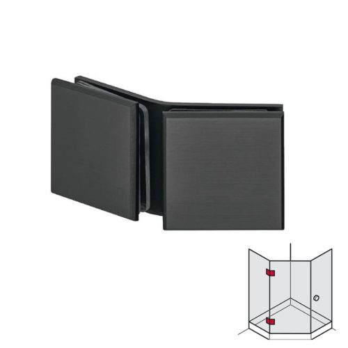 Lắp đặt kẹp kính - kính 135º màu đen Hafele 981.77.915