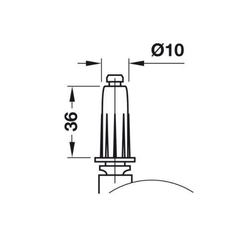 Thông kế của bánh xe đôi 60mm chụ tải 55kg Hafele 660.10.321