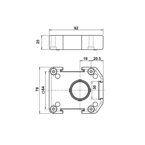 Thiết kế của bas đế chân tủ Hafele 637.38.287