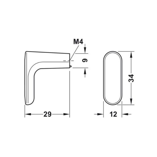 Thiết kế của quả nắm tủ Hafele H2130 106.69.152