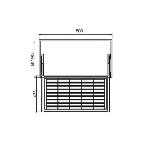 Rổ kéo bằng kim loại 800mm Hafele 807.95.143 4 Thiết kế của rổ kéo bằng kim loại 800mm Hafele 807.95.143