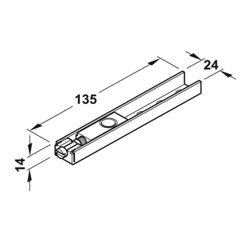Thông số Bas kẹp trên trung tâm cho bản lề sàn Hafele 932.84.901