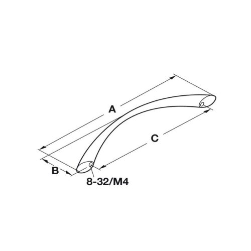 Thiết kế của tay nắm tủ inox D113mm Hafele 155.00.471