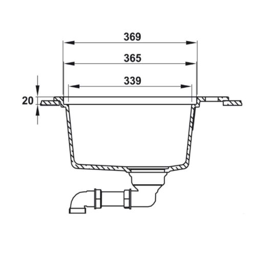 Thông số kỹ thuật chậu rửa bát đá 1 hố Hafele Essence HS22-GEN1S60M 577.25.320