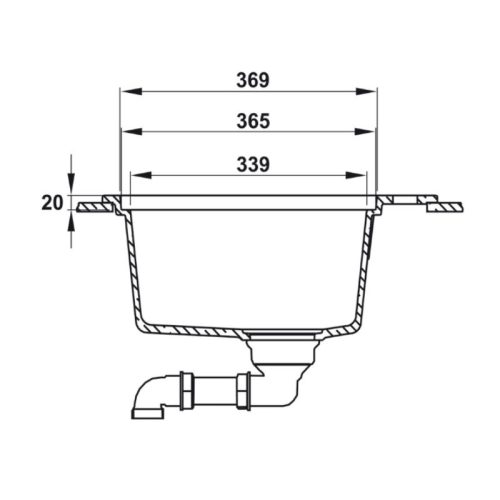 Thông số kỹ thuật chậu rửa bát đá 1 hố Hafele Essence HS22-GEN1S60M 577.25.520