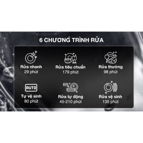 Chương trình máy rửa bát độc lập Hafele HDW-F601B 535.29.670