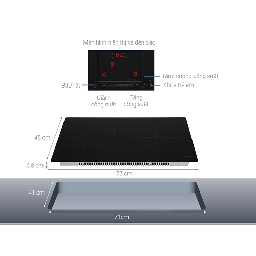 Bếp từ 3 vùng nấu Hafele HC-I773D 536.01.905