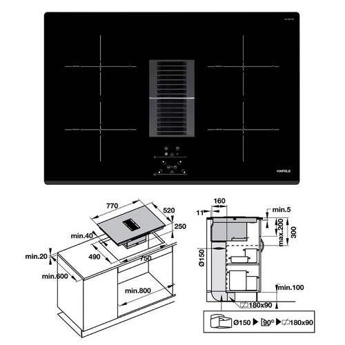 Bếp từ 4 vùng nấu Hafele HC-IHH77D 536.61.655