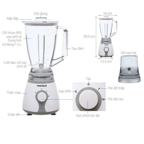 Đặc điểm máy xay sinh tố đa năng Hafele HSB-0331FW 535.43.278