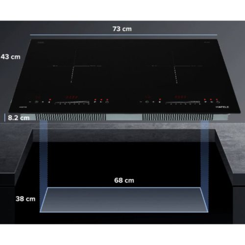 Kích thước bếp từ đôi Hafele HC-I2732A 536.61.726 lắp âm