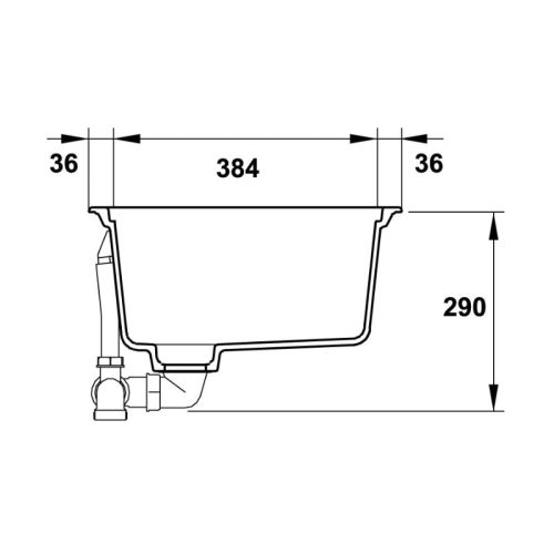 Kích thước lắp nổi chậu rửa bát đá 1 hố Hafele HS20-GEN1S80 570.30.800 màu kem