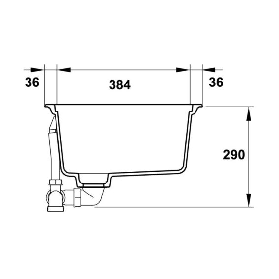 Kích thước lắp nổi chậu rửa bát đá 1 hố Hafele HS20-GEN1S80 570.30.800 màu kem