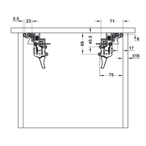 Thông số Ray âm EPC Evo 400mm giảm chấn Hafele 433.32.073