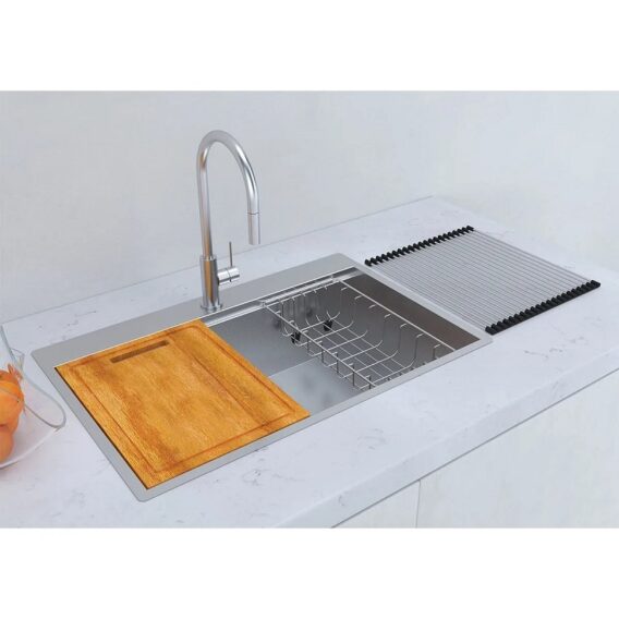 Chậu rửa bát Inox 1 hố Hafele WS R0 HS24-SSN1S-7650 SILVER 567.20.627 5 Ảnh chậu rửa bát Inox 1 hố Hafele WS R0 HS24-SSN1S-7650 SILVER 567.20.627