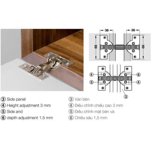 Bản lề cửa lật Mitred GS góc mở 95º Hafele 325.02.702 3 Ảnh bản lề cửa lật Mitred GS góc mở 95º Hafele 325.02.702
