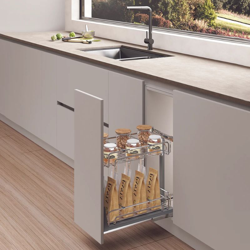 Giá gia vị Inox 304 Hafele Omero 547.10.063 300mm Giá gia vị Inox 304 Hafele Omero 547.10.063 300mm