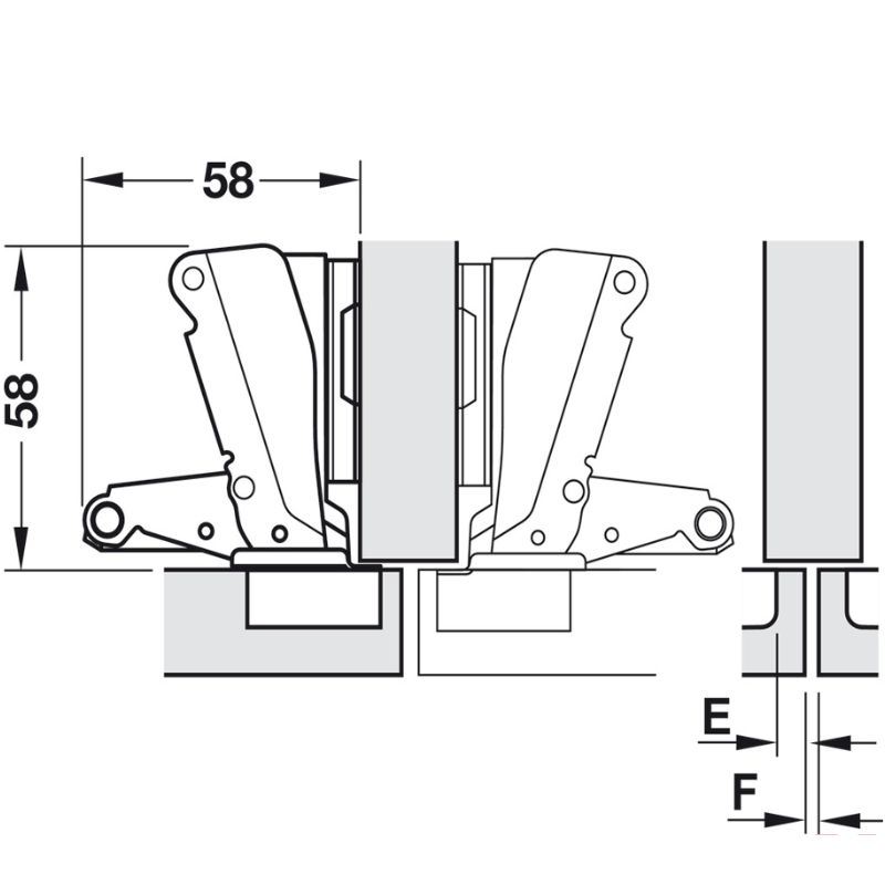 Kích thước bản lề Metalla A 165° trùm nửa Hafele 311.93.502 Kích thước bản lề Metalla A 165° trùm nửa Hafele 311.93.502