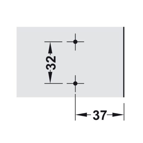 Kích thước đế bản lề tủ Metalla A 310A Hafele 311.03.104-1