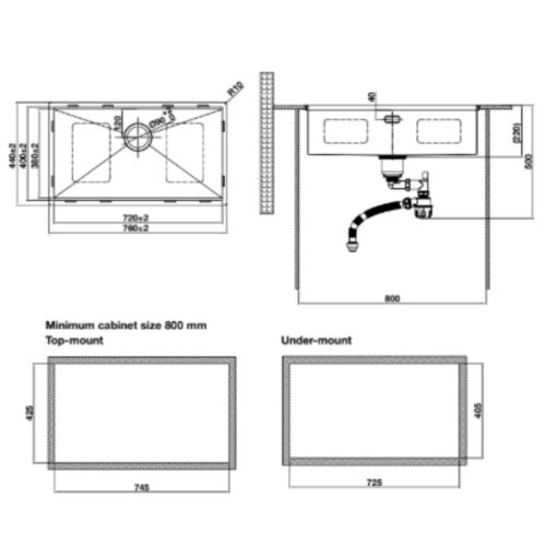 kich thuoc chau rua bat hafele ws r10 hs25 ssn1s 7644 567.24.487 den