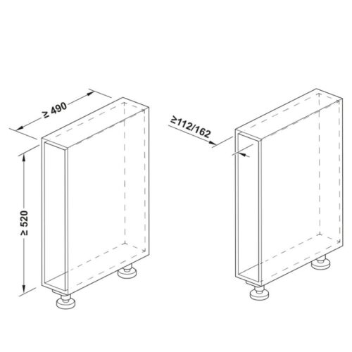 size ke dung gia vi hafele 545.14.321